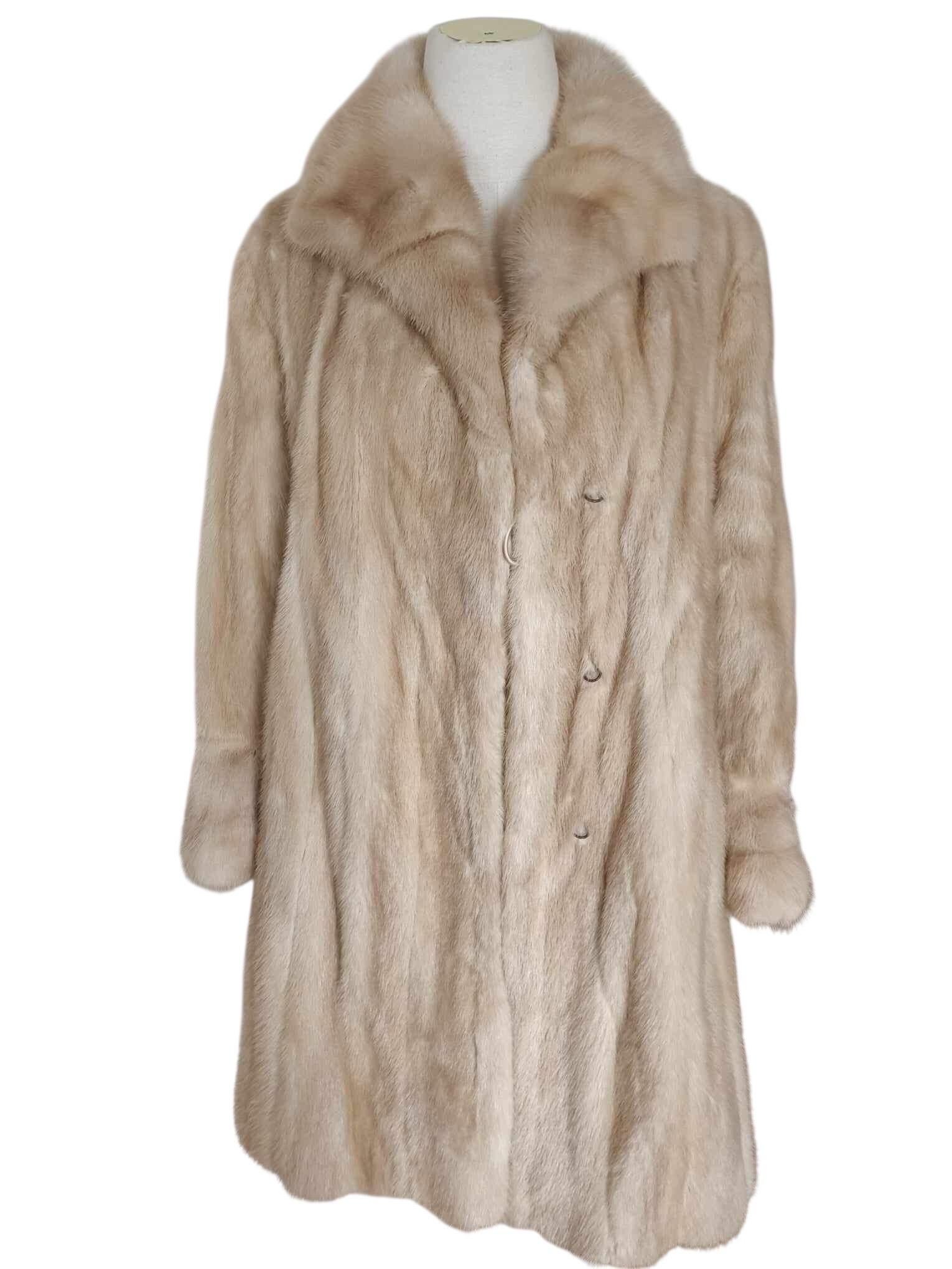 Vintage pastel mink fur coat jacket 4/S