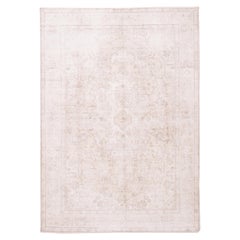 Vintage Pastel Wool Persian Tabriz Carpet, 6’ x 9’