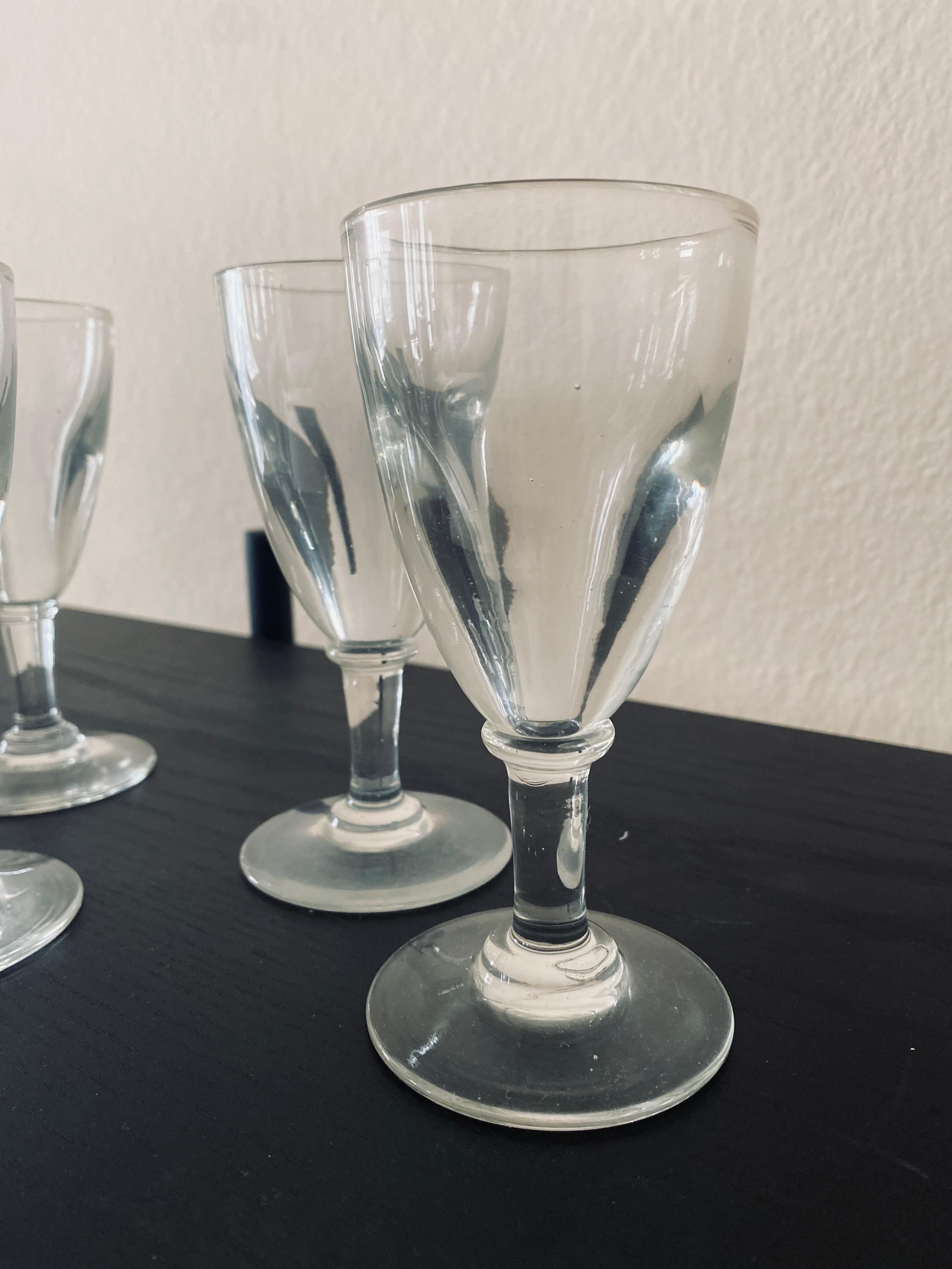 French Vintage Pasties Glasses from 1900 France: Timeless Elegance in Antique Glassware For Sale