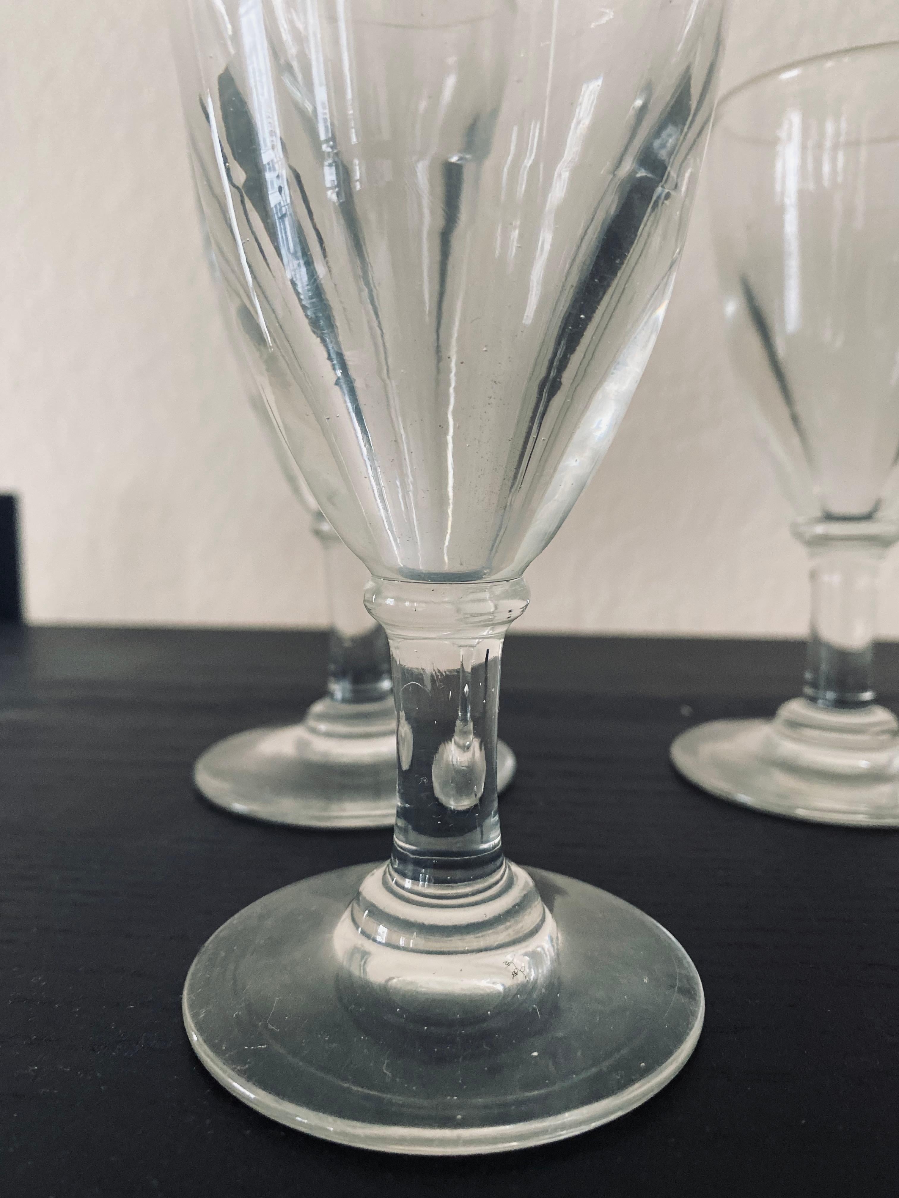Vintage Pasties Glasses from 1900 France: Timeless Elegance in Antique Glassware For Sale 1
