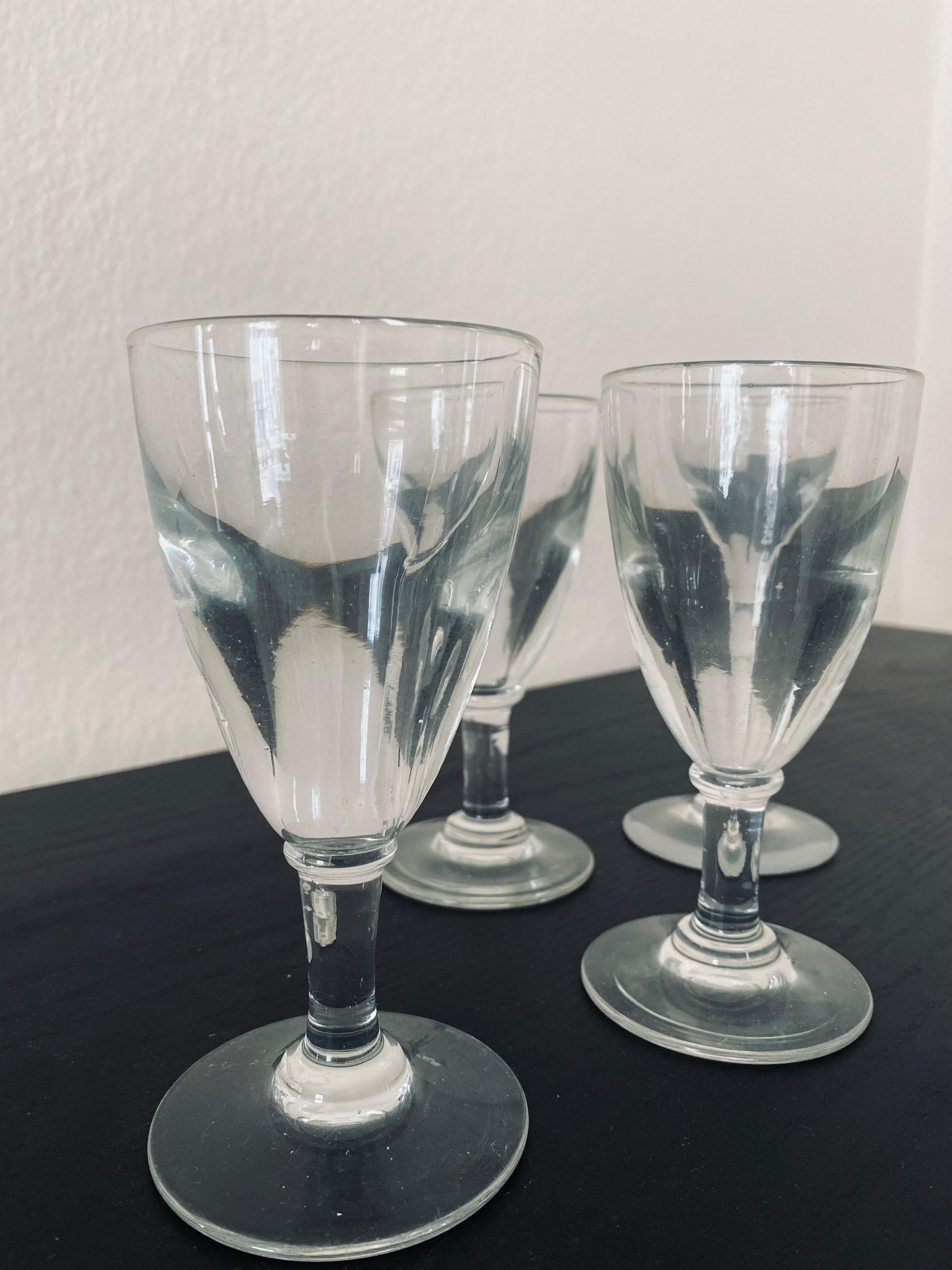 Vintage Pasties Glasses from 1900 France: Timeless Elegance in Antique Glassware For Sale 2
