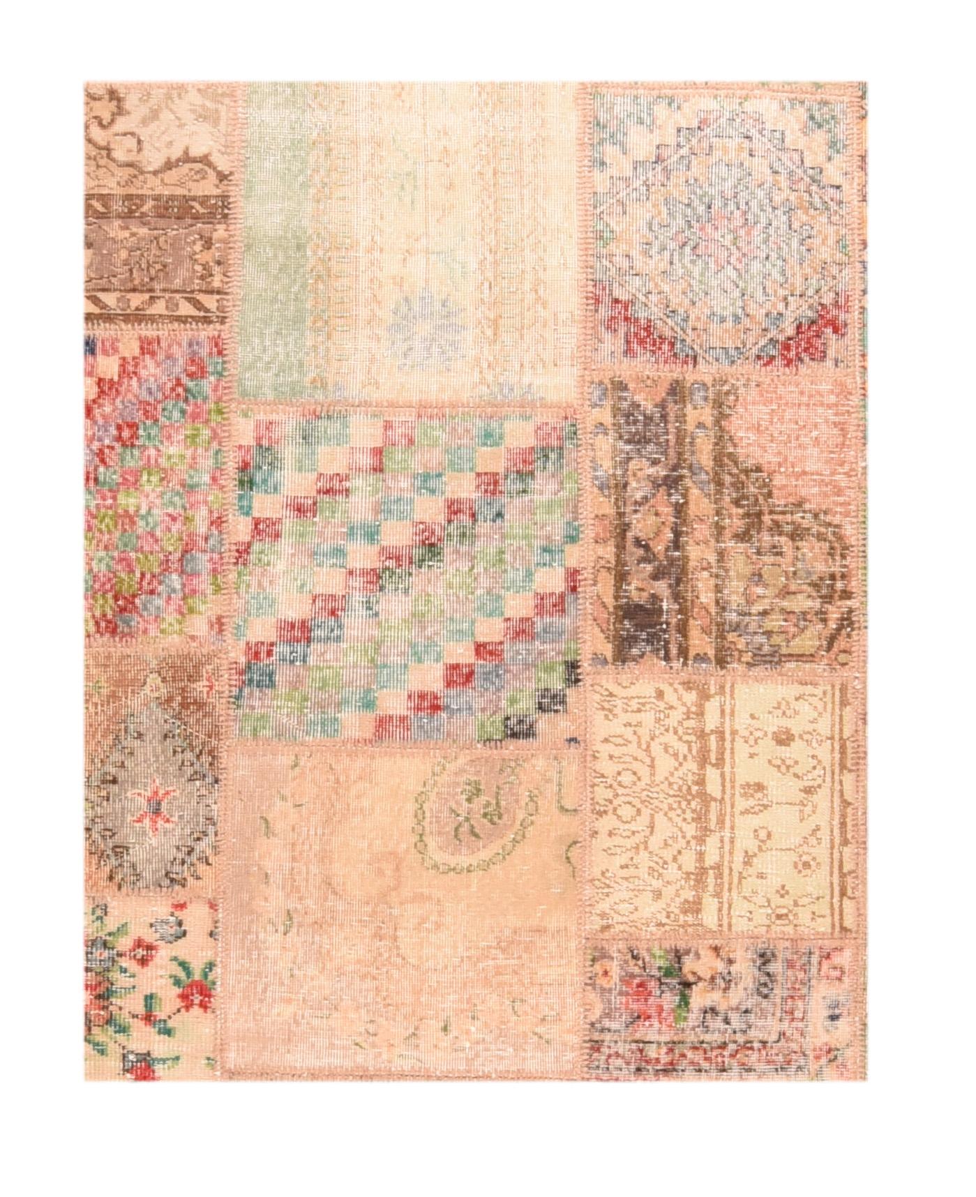Patchwork-Teppich im Vintage-Stil 8'6'' x 11'7'' im Zustand „Gut“ im Angebot in New York, NY