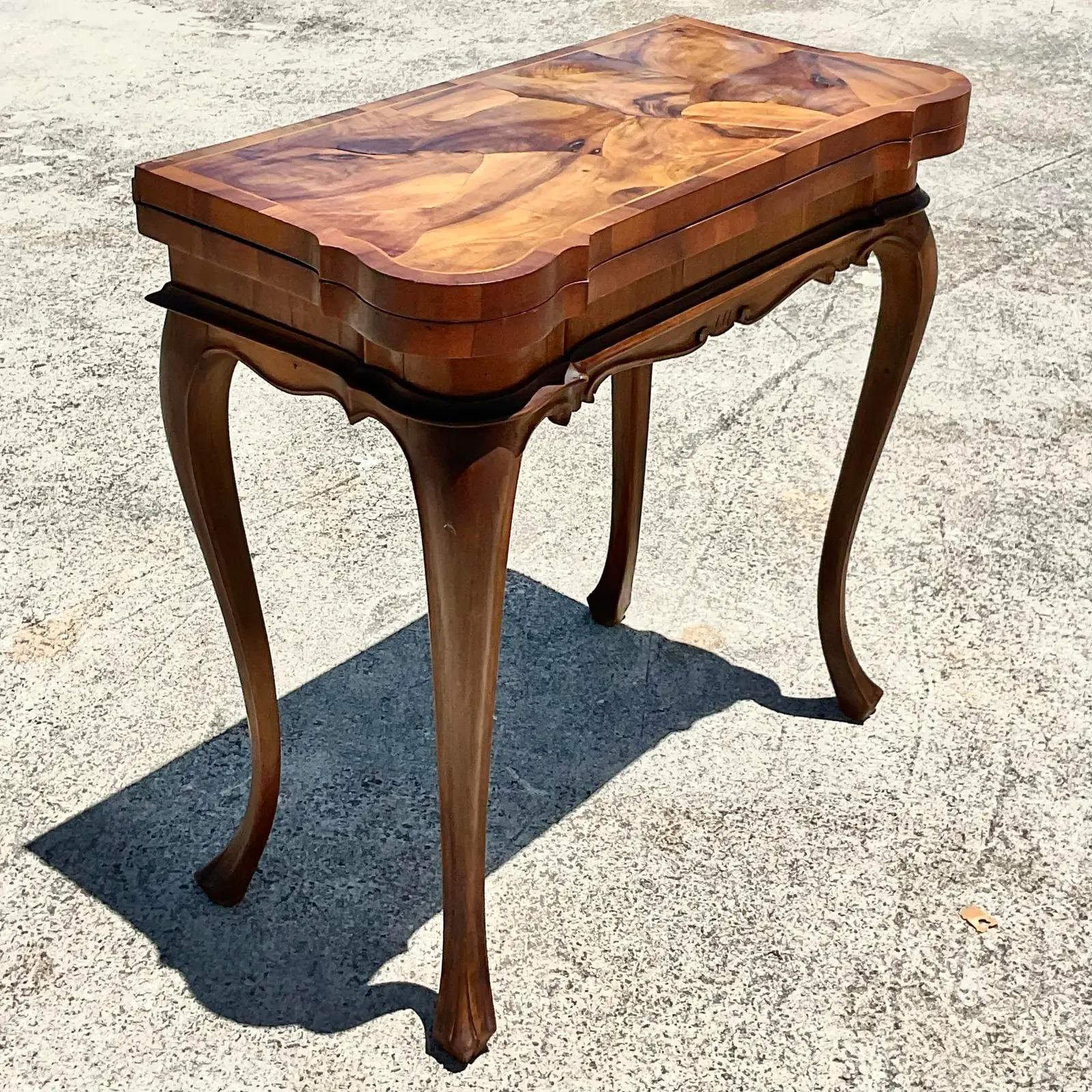 vintage wooden card table