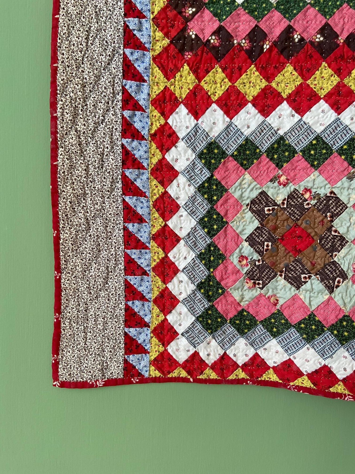 Vintage Patchwork Cotton coloured “Trip around the world