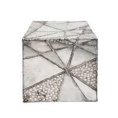 Erich Bolinger, "Patchwork" Cube Table in Steel 1978 (Signed)