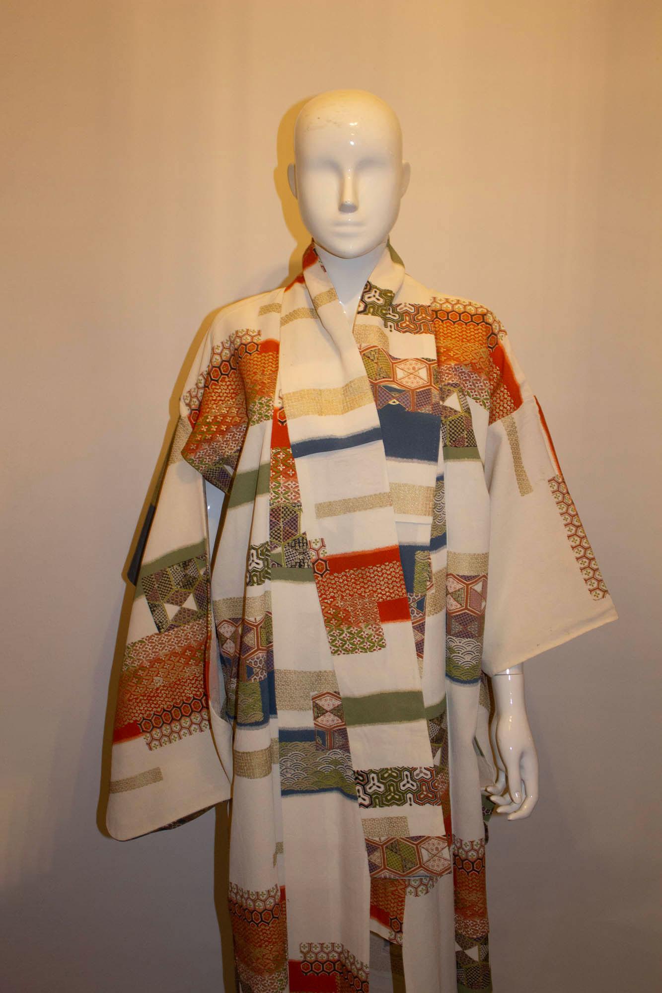 Vintage Patchwork Kimono In Good Condition For Sale In London, GB