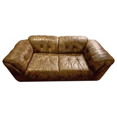 Vintage Patchwork Leather Loveseat's'