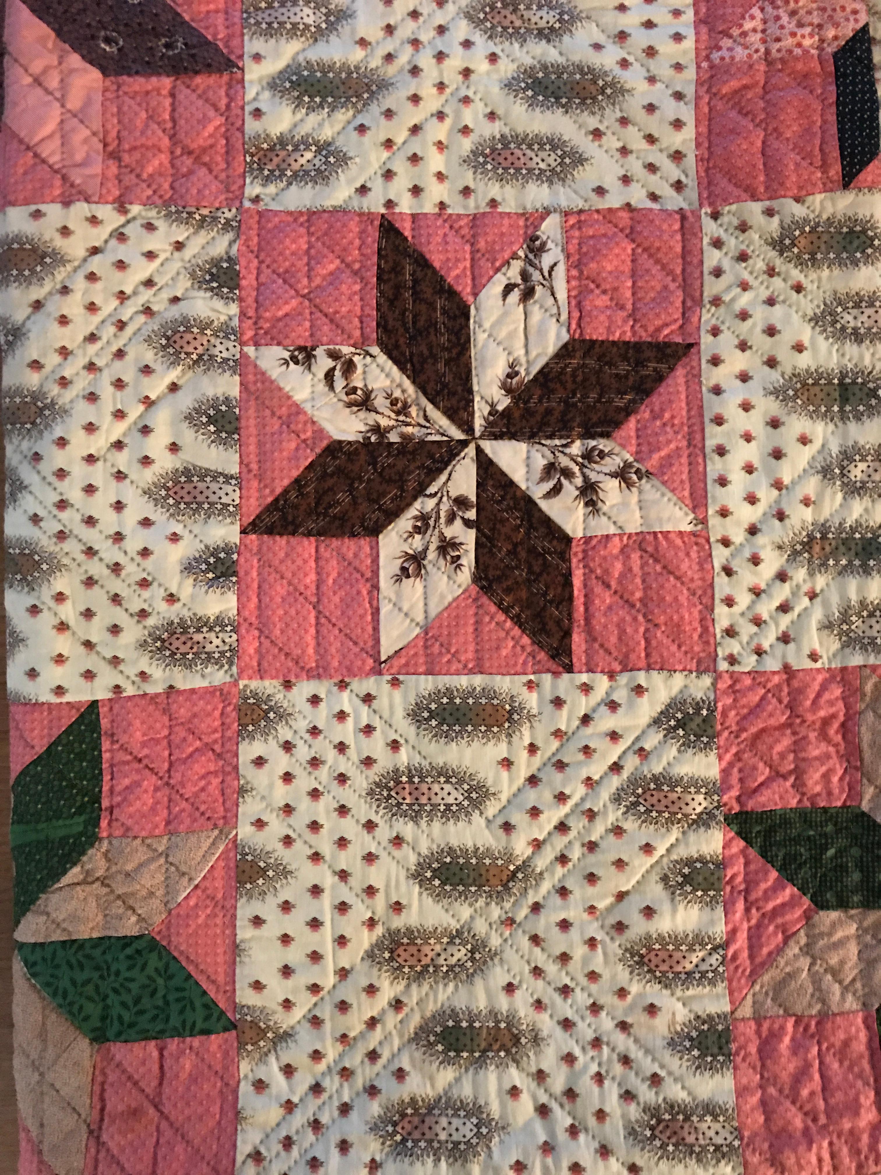 Folk Art Vintage Patchwork Quilt, 19th Century