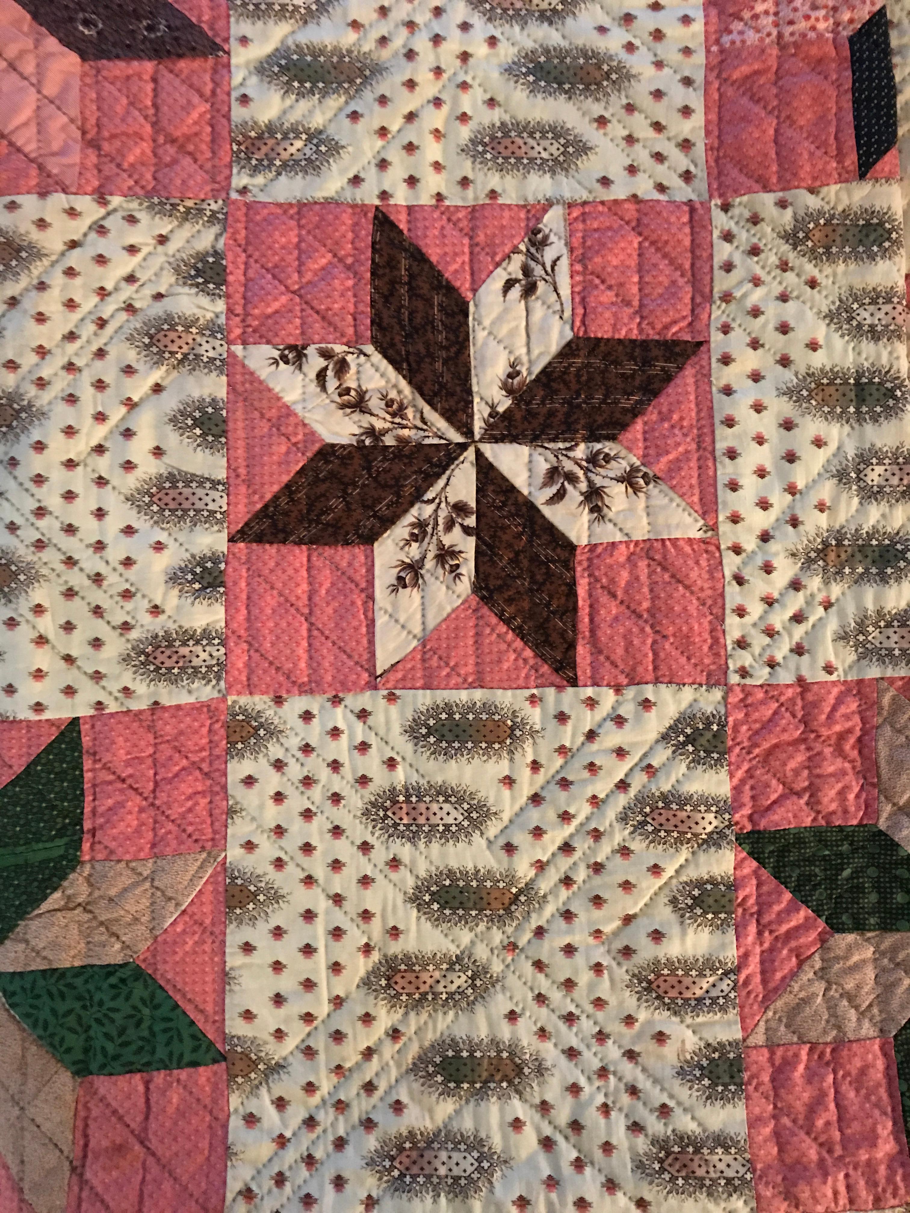 American Vintage Patchwork Quilt, 19th Century