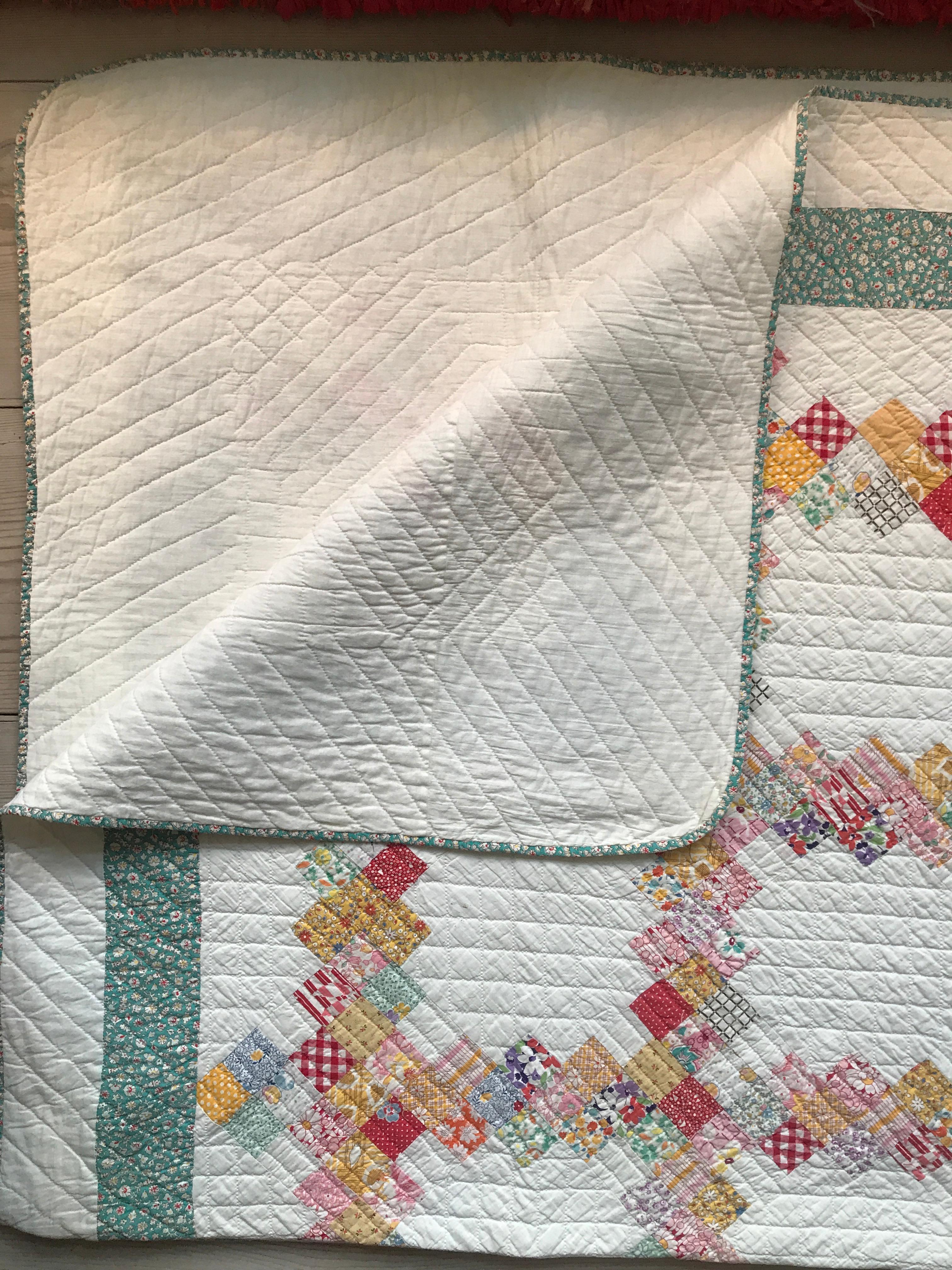 Quilted Vintage Patchwork Quilt