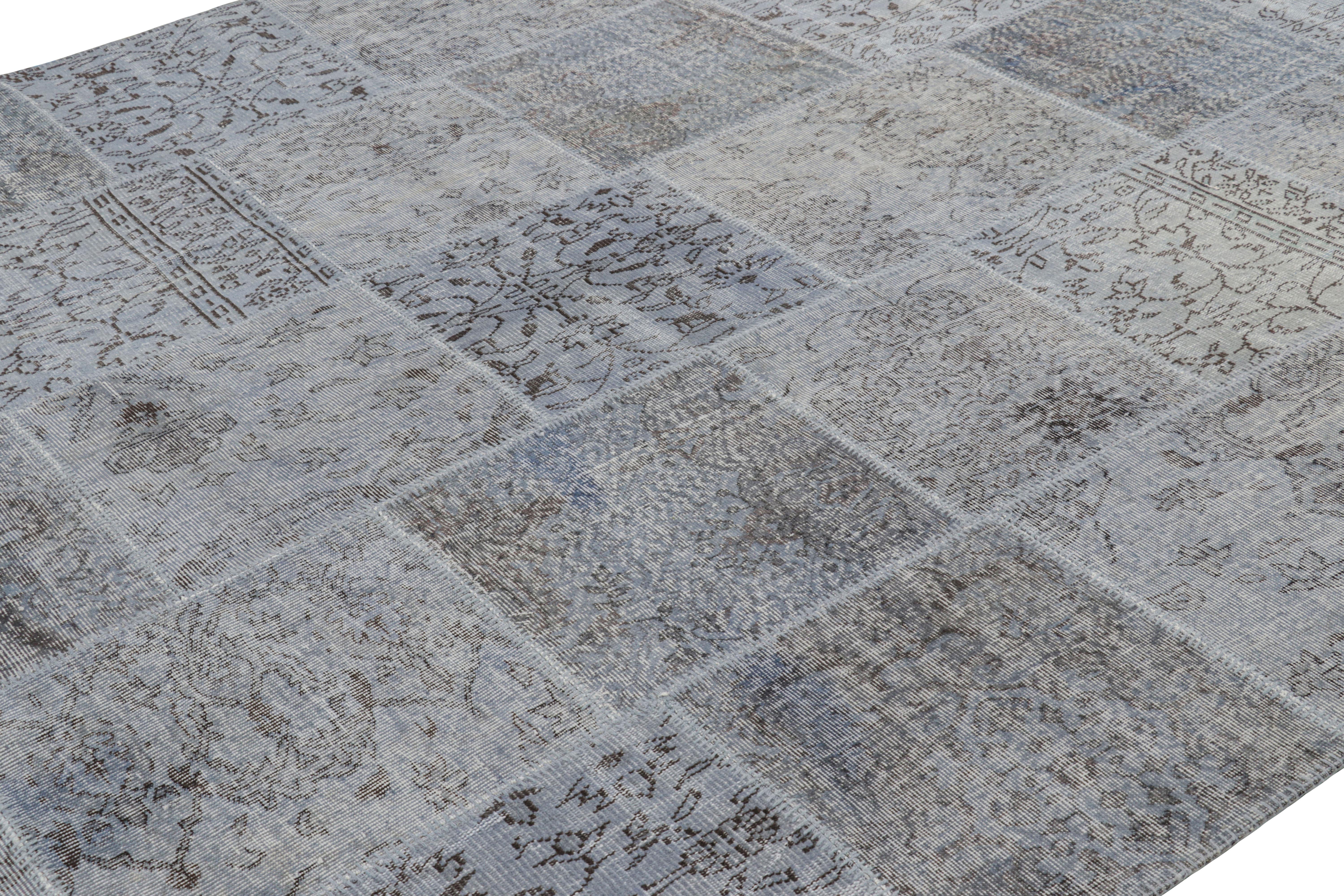 Handwoven in wool and originating from Turkey circa 1980-90, this 9x12 vintage patchwork rug is a new addition to the iconic style by Rug & Kilim. 

On the Design:

Admirers of the craft may note that the patchwork rug has been created by sewing