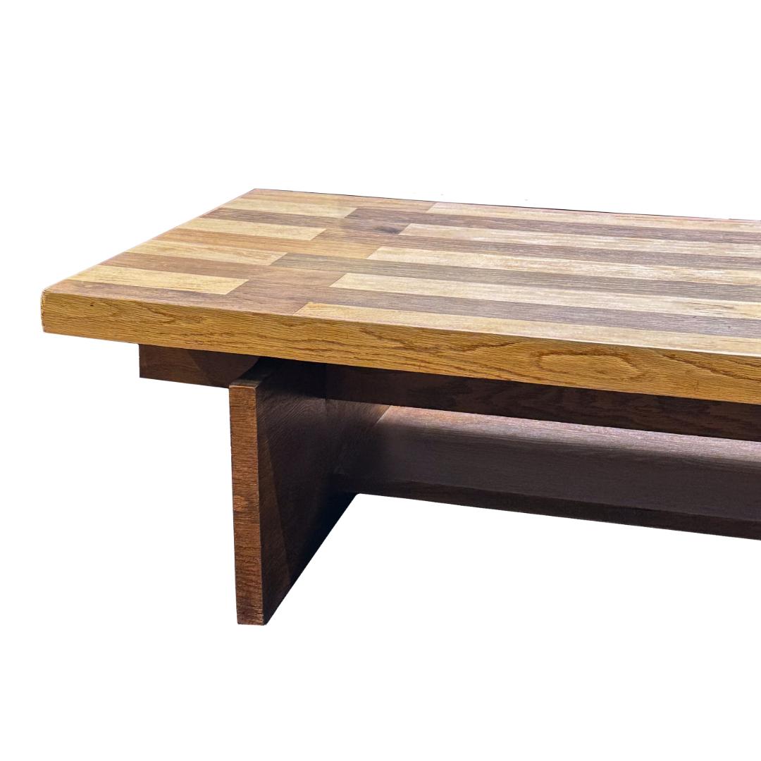 Vintage Patchwork Wood Regal Couchtisch (amerikanisch) im Angebot