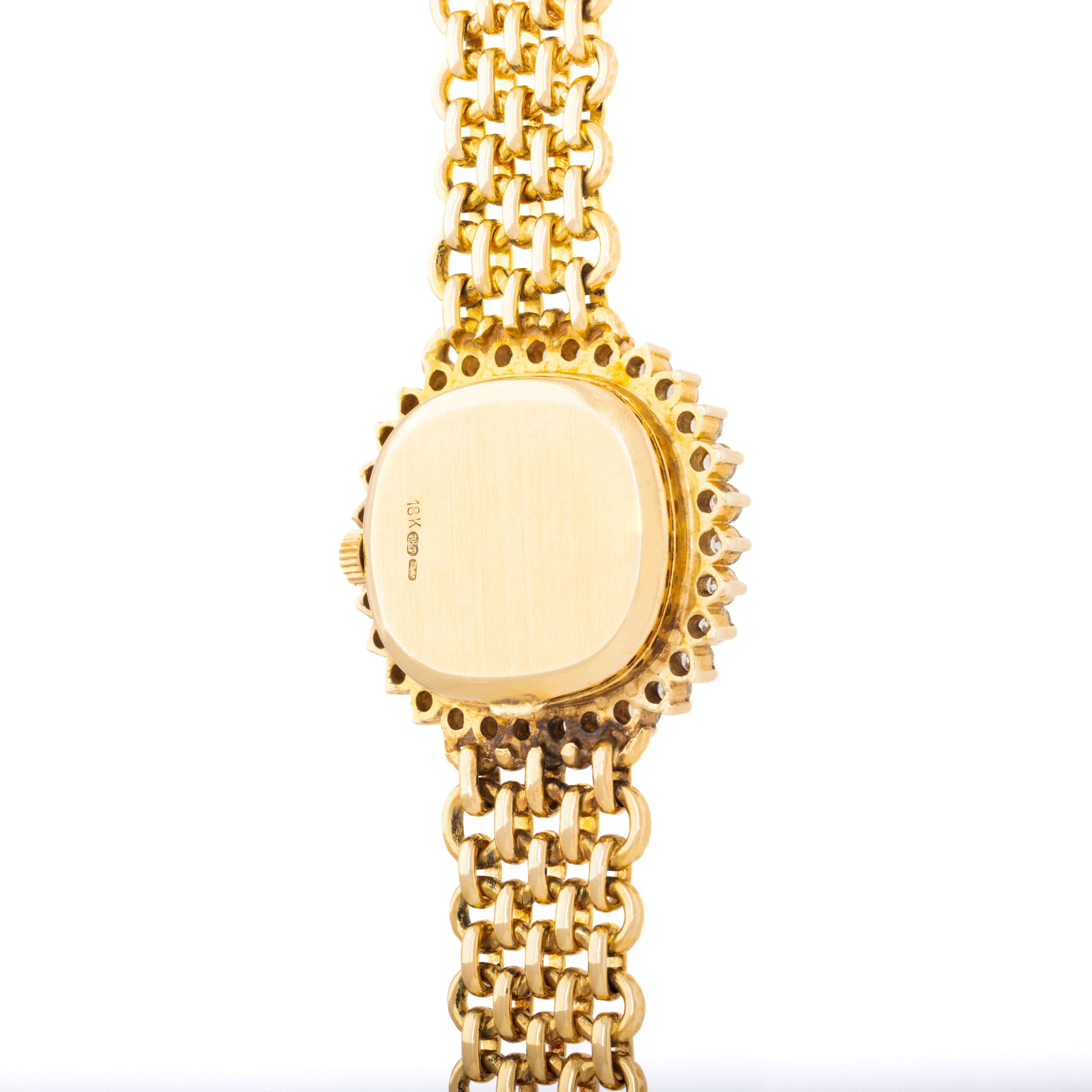 Vintage Patek Philippe 18 Karat Ellipse with 1.75 Carats Diamonds Model 4133 1