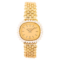 Vintage Patek Philippe 18 Karat Ellipse with 1.75 Carats Diamonds Model 4133