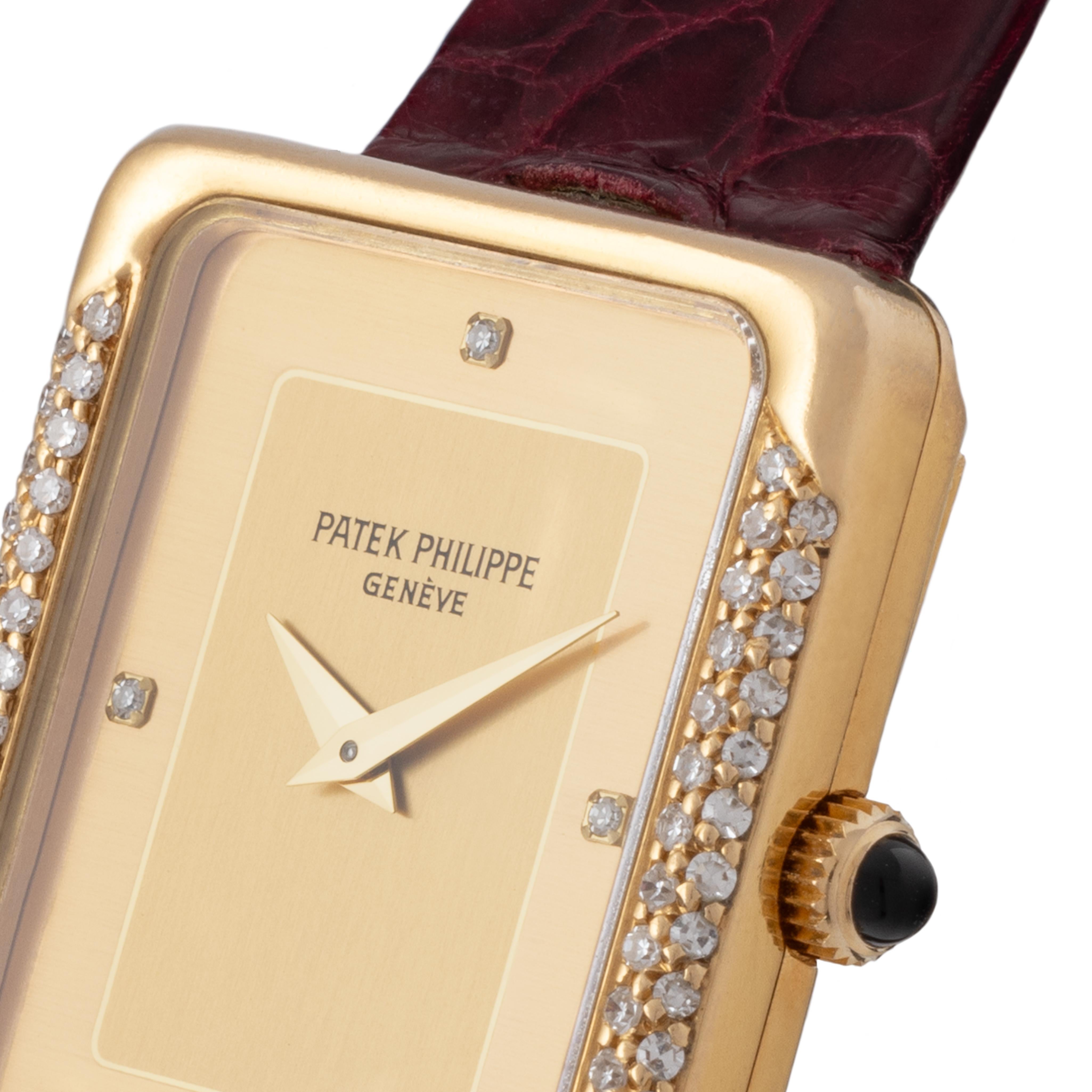 Women's or Men's Vintage Patek Philippe 18 Karat Yellow Gold Gondolo Manual Wind