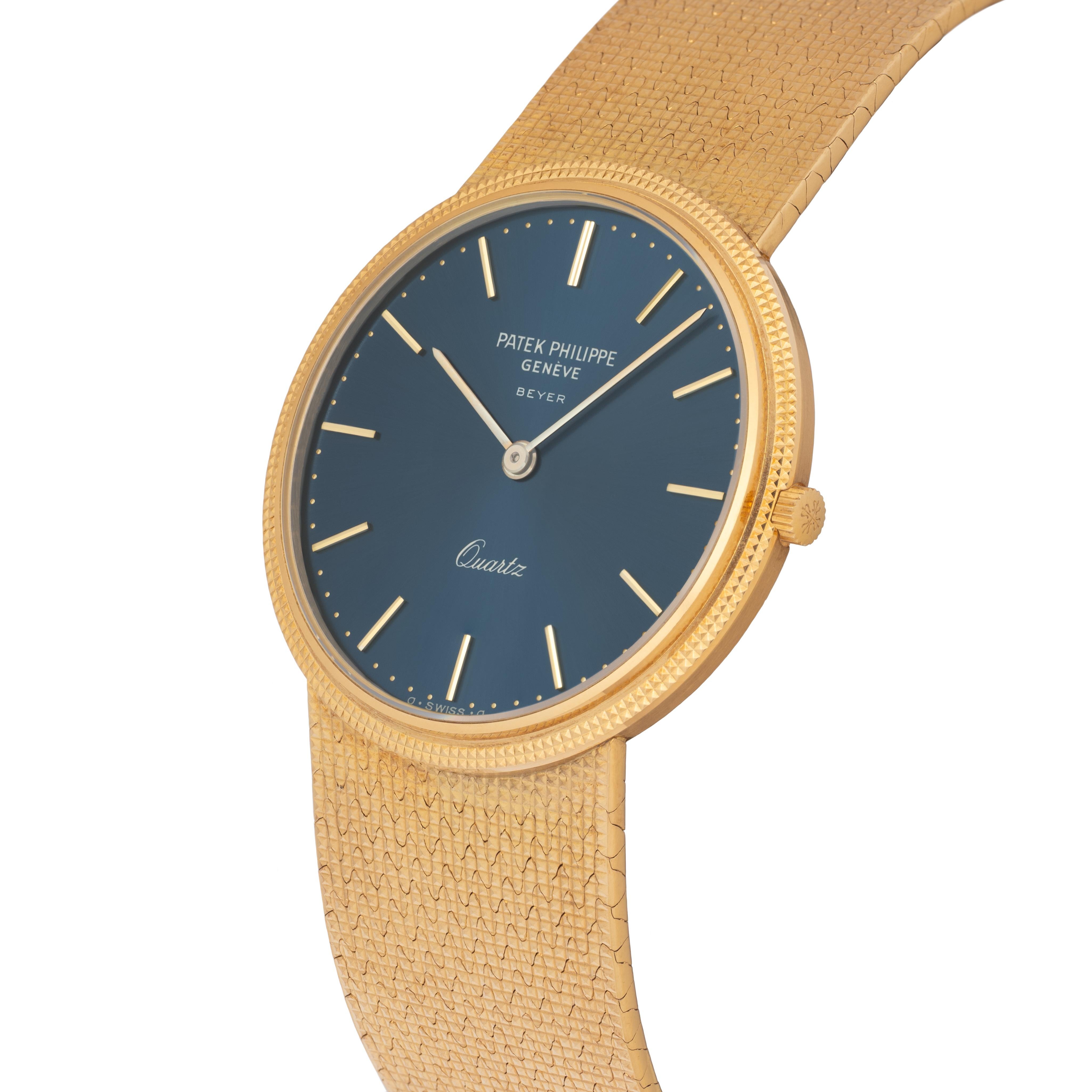 Vintage Patek Philippe 18 Karat Yellow Gold Model 3744/1 Calatrava with B/P 1