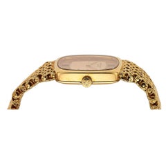 Vintage Patek Philippe 18K Gold Ladies Champagne Dial Mesh Bracelet Watch