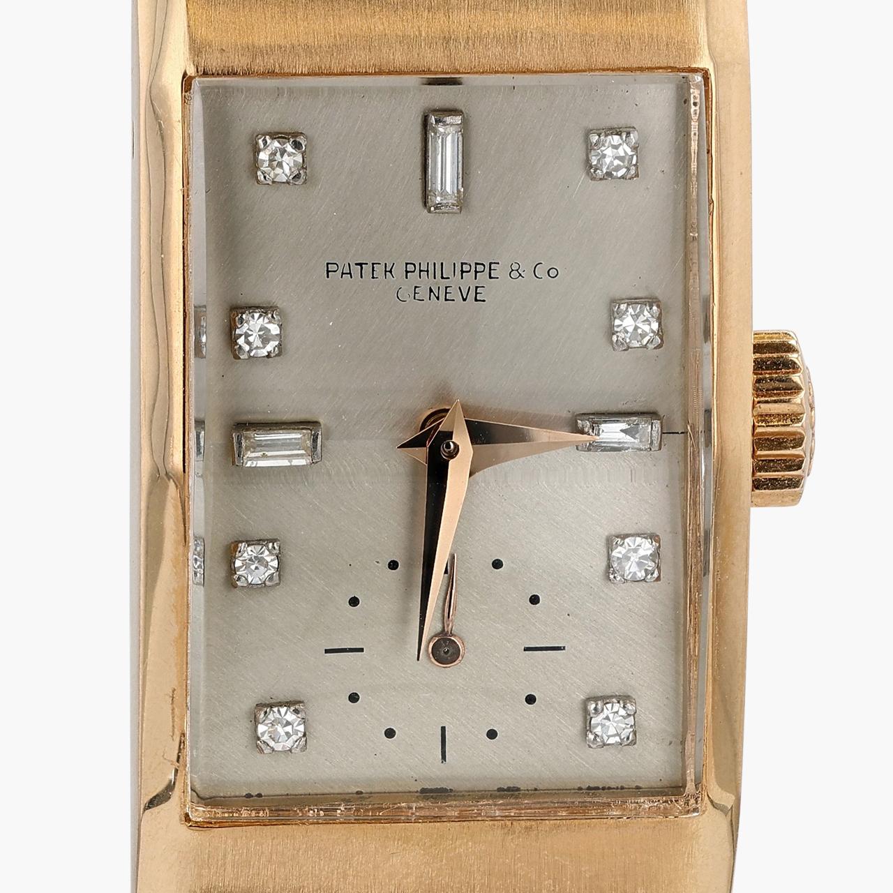 18 Karat Roségold-Uhr von Patek Philippe, Ref # 2461 im Zustand „Gut“ im Angebot in Princeton, NJ