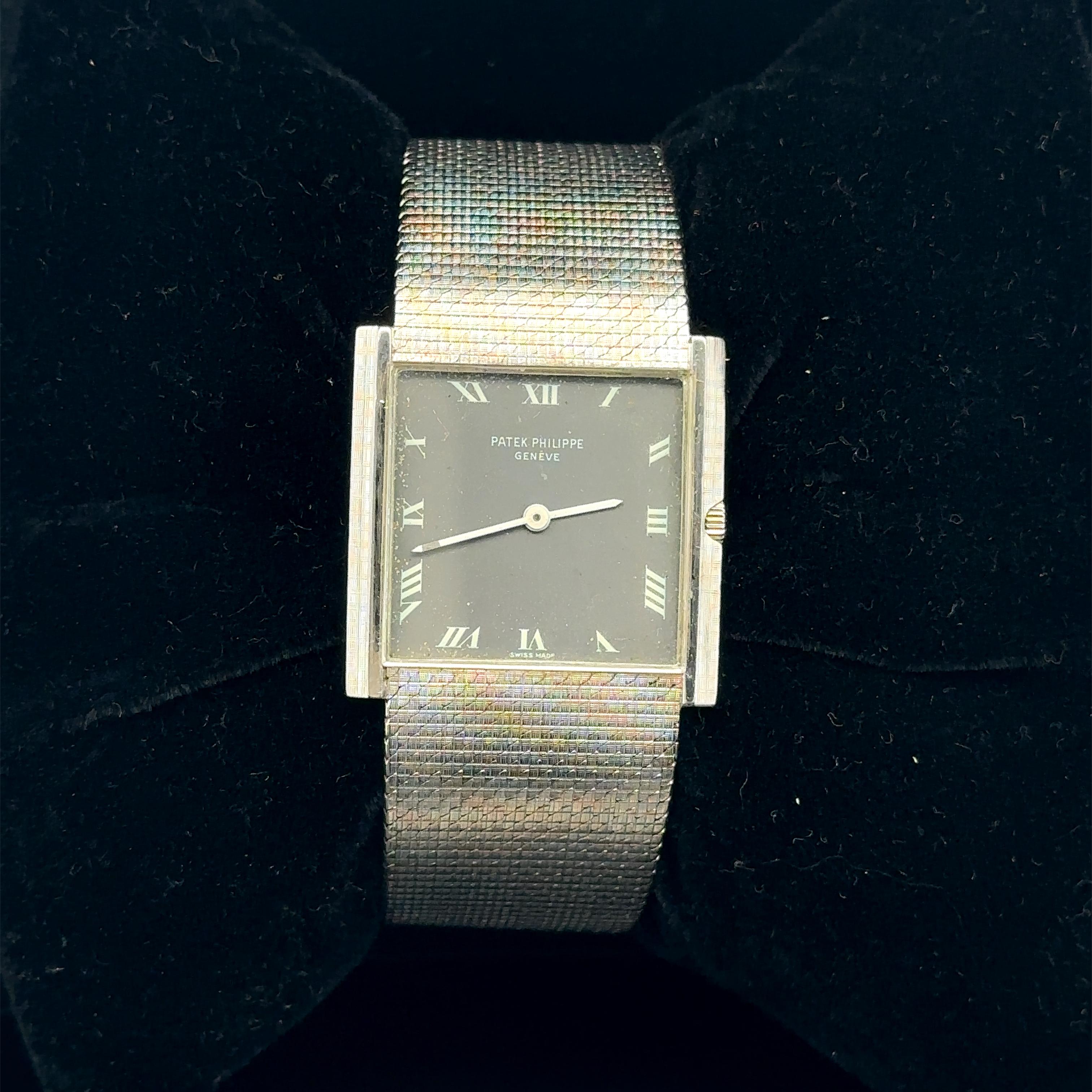 Patek Philippe or blanc 18 carats 28 mm carré 6