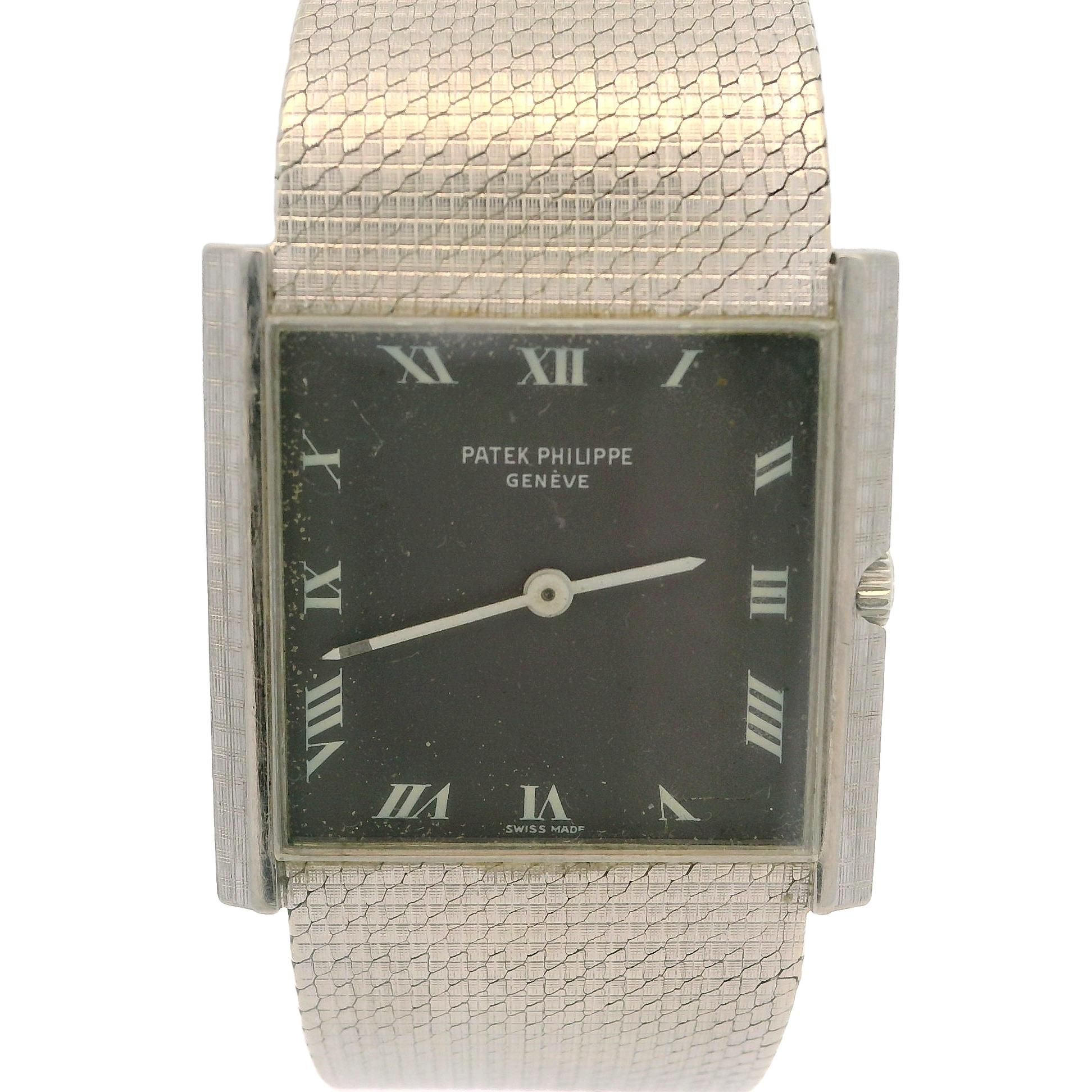 Patek Philippe or blanc 18 carats 28 mm carré 6
