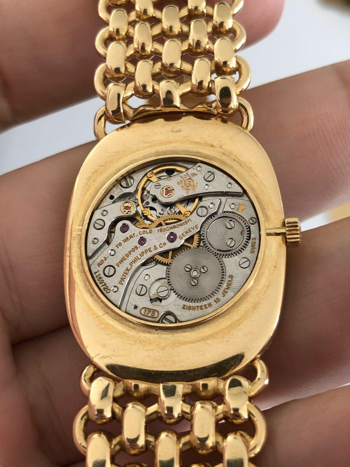 Women's or Men's Vintage Patek Philippe 18 Karat Yellow Gold Ellipse 3577/1 Watch 84g