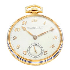 Vintage Patek Philippe 18 Karat Yellow Gold for E. Gubelin Pocket Watch