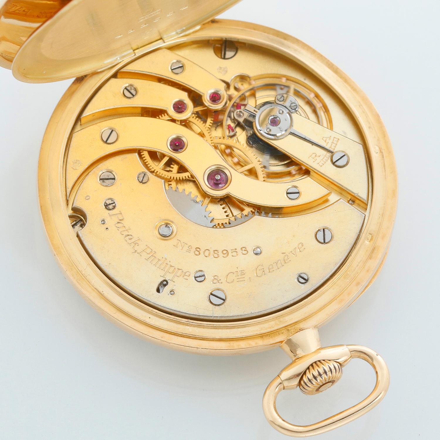Orologio da tasca aperto d'epoca Patek Philippe in oro giallo 18 ct. In condizioni ottime in vendita a Dallas, TX