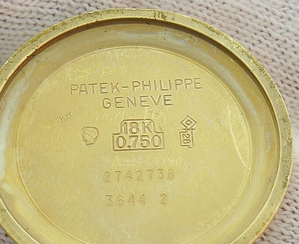 Women's or Men's Vintage Patek Philippe 18k Yellow Gold Wristwatch Manual Wind
