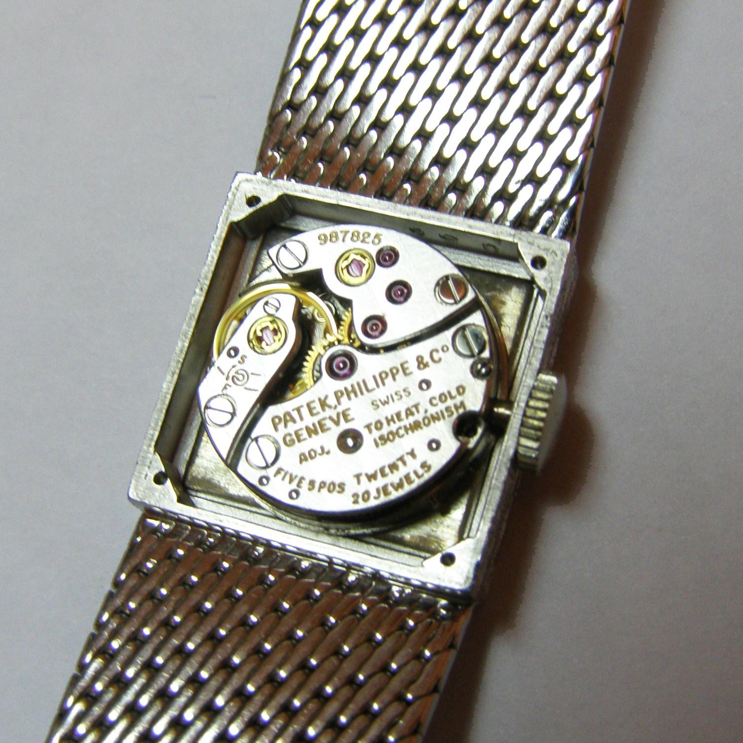 Vintage Patek Philippe 3285 Mechanic White Gold Lady Wristwatch 4