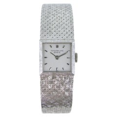Vintage Patek Philippe 3285 Mechanic White Gold Lady Wristwatch