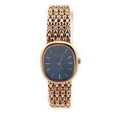 Vintage Patek Philippe Blue Dial Watch in 18 Karat Gold