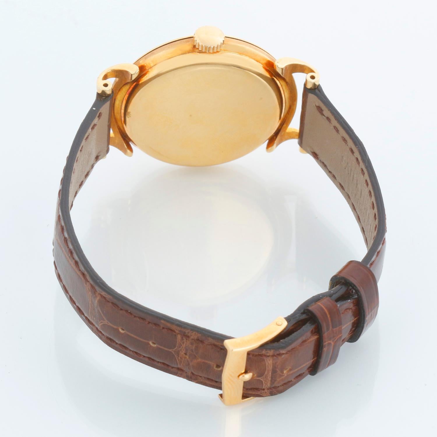 Vintage Patek Philippe Calatrava 18k Gelbgold Scroll Lugs Uhr Ref 1491 im Angebot 2