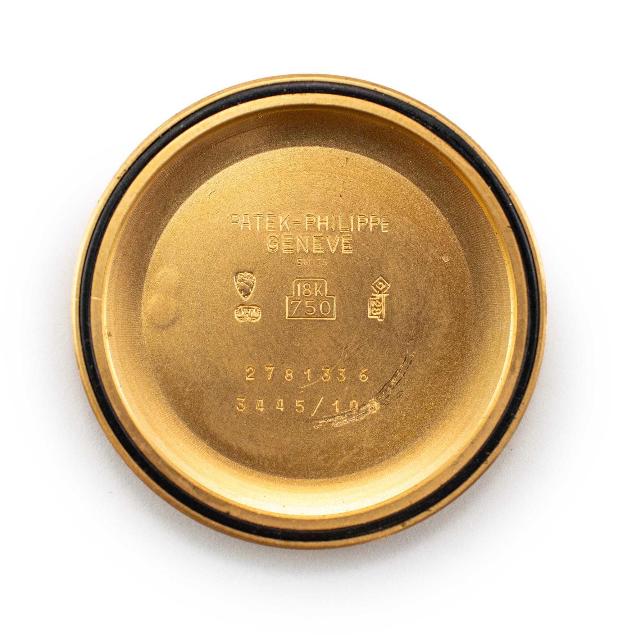 Reloj automático romano vintage Patek Philippe Calatrava 35MM 3445 de oro amarillo de 18 quilates en venta 1
