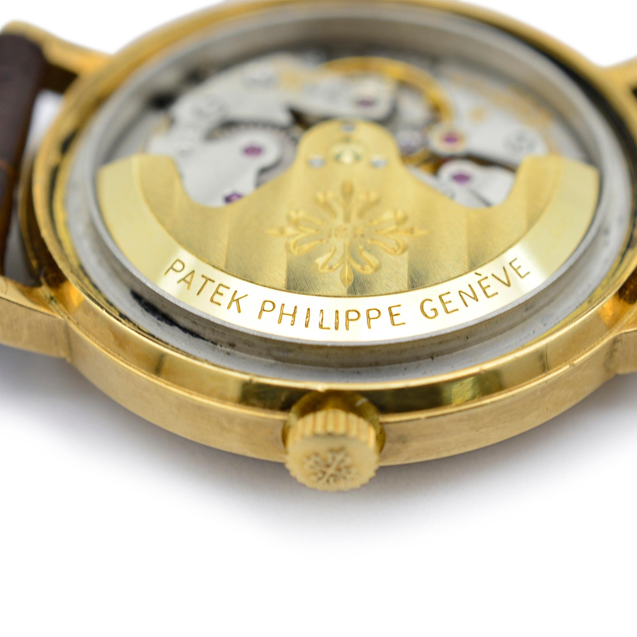 Patek Philippe Calatrava: 18 Karat Gelbgold Uhr mit Automatik 3445/100J 35MM, Vintage 4