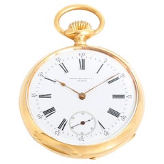 Used Patek Philippe Gondolo 18k Yellow Gold Open Face Pocket Watch