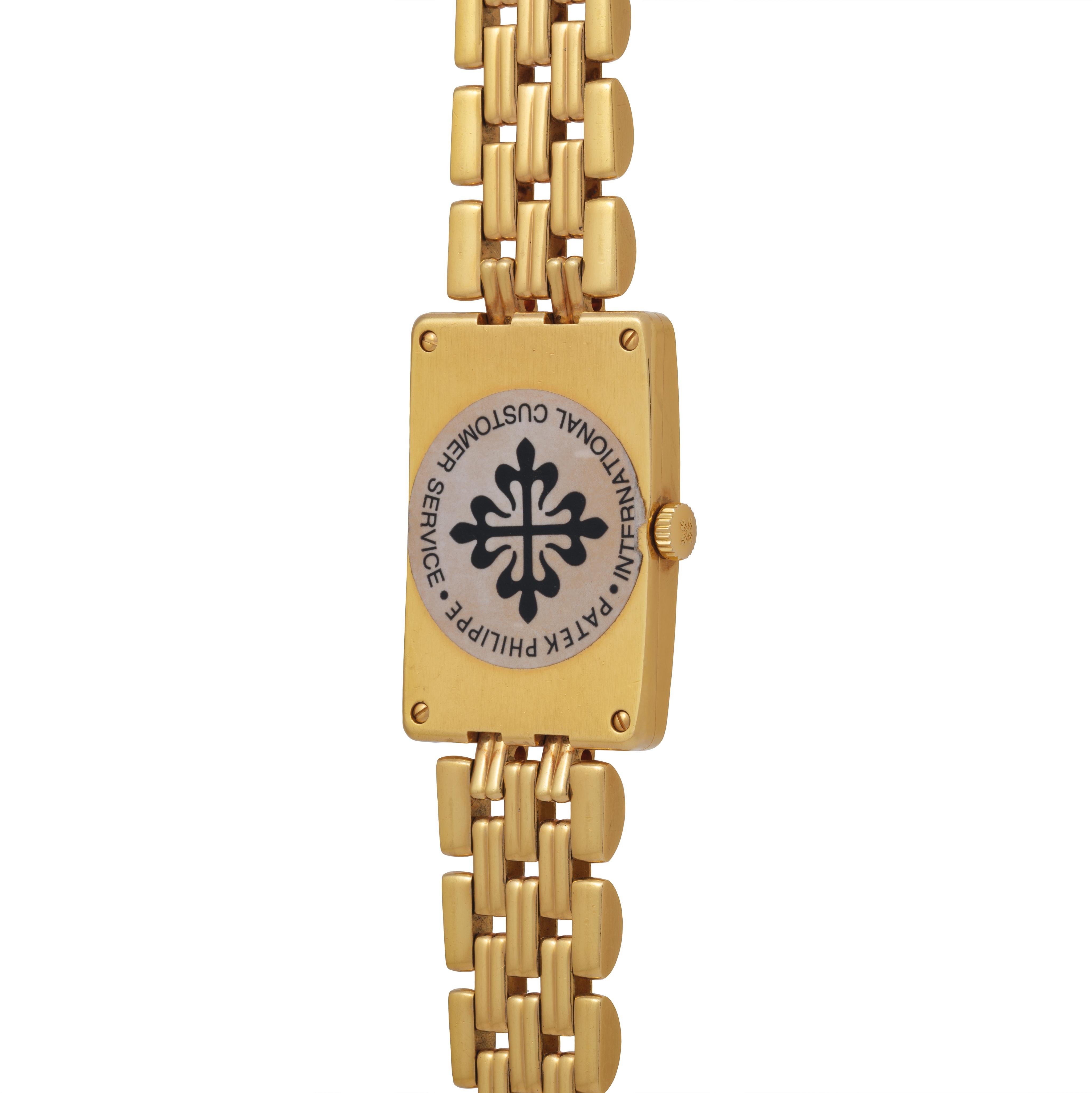 Women's or Men's Vintage Patek Philippe Gondolo Model 5009 / 1J 18 Karat Yellow Gold Watch For Sale