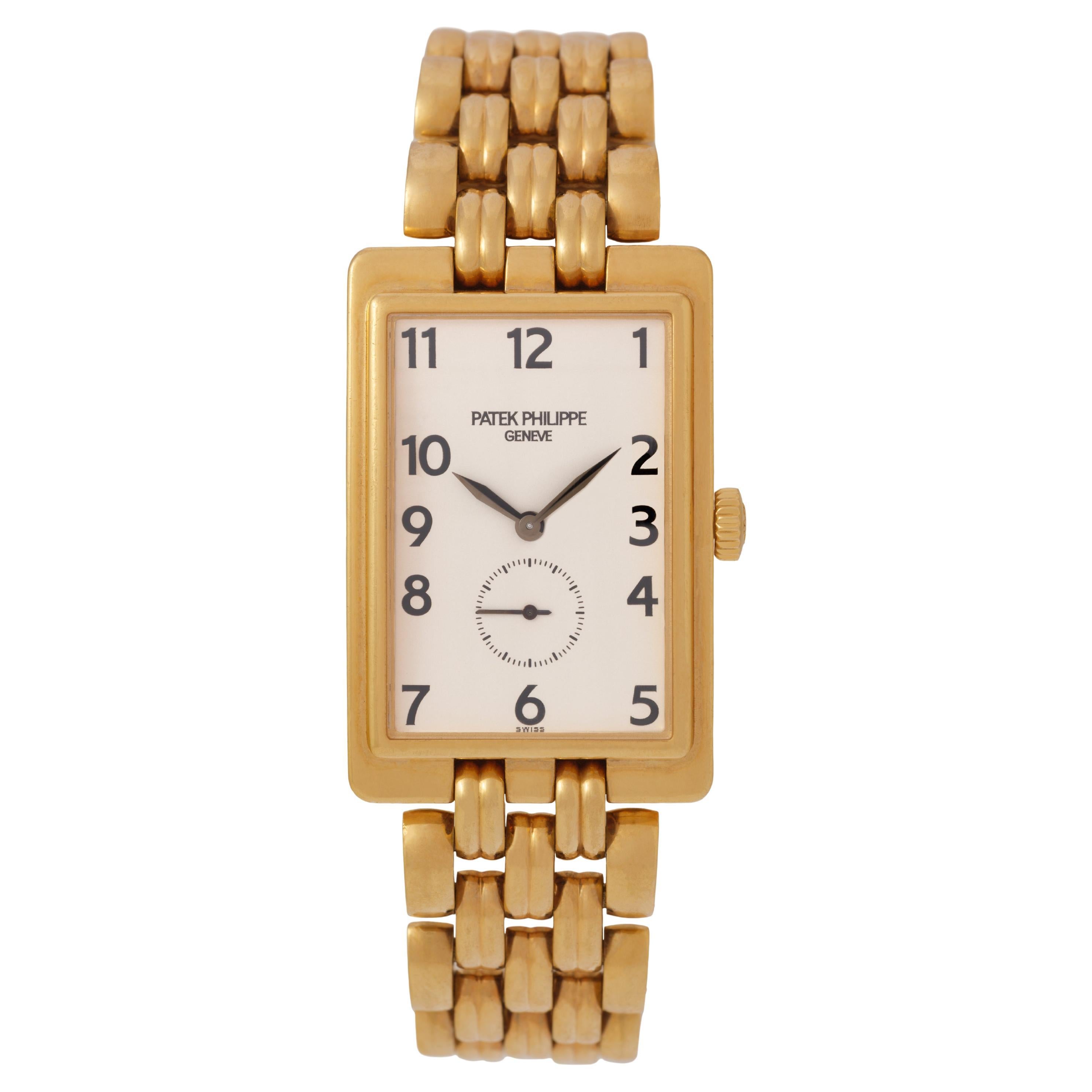 Vintage Patek Philippe Gondolo Model 5009 / 1J 18 Karat Yellow Gold Watch For Sale