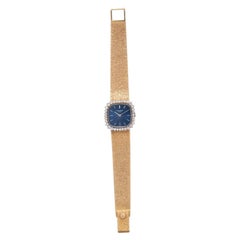 Vintage Patek Philippe in 18K Yellow Gold with Diamond Bezel Wristwatch
