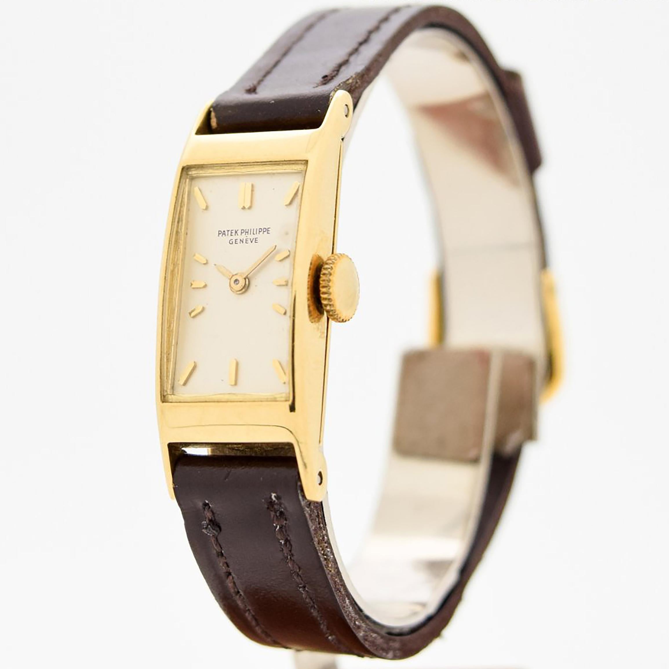 gold watch rectangle face