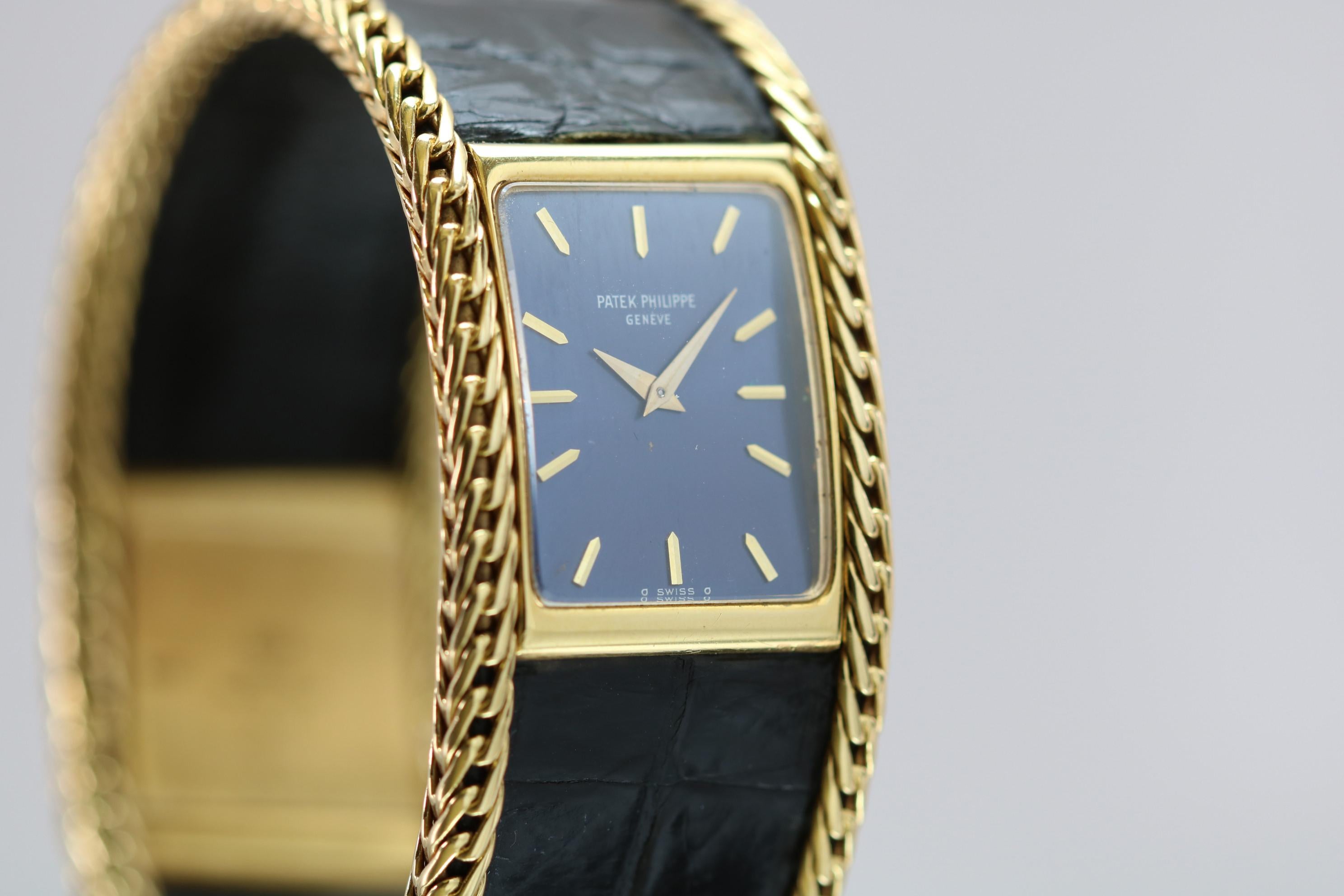 Vintage Patek Philippe Ladies Wristwatch Ref 4241 18 Karat Gold and Leather 7