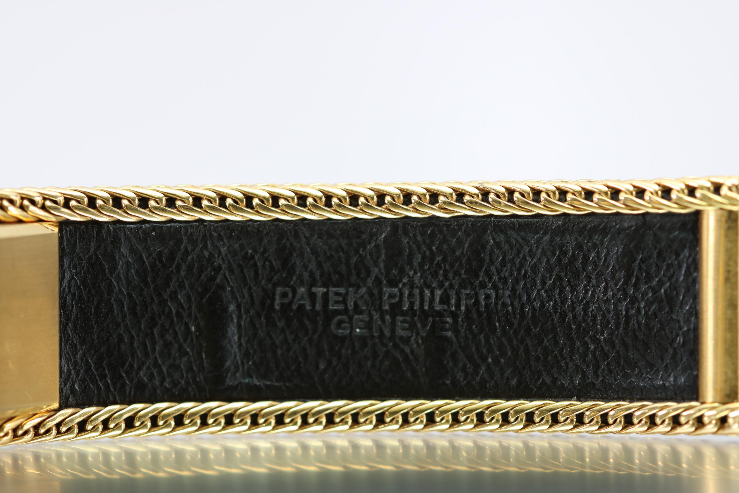Vintage Patek Philippe Ladies Wristwatch Ref 4241 18 Karat Gold and Leather In Good Condition In Miami Beach, FL