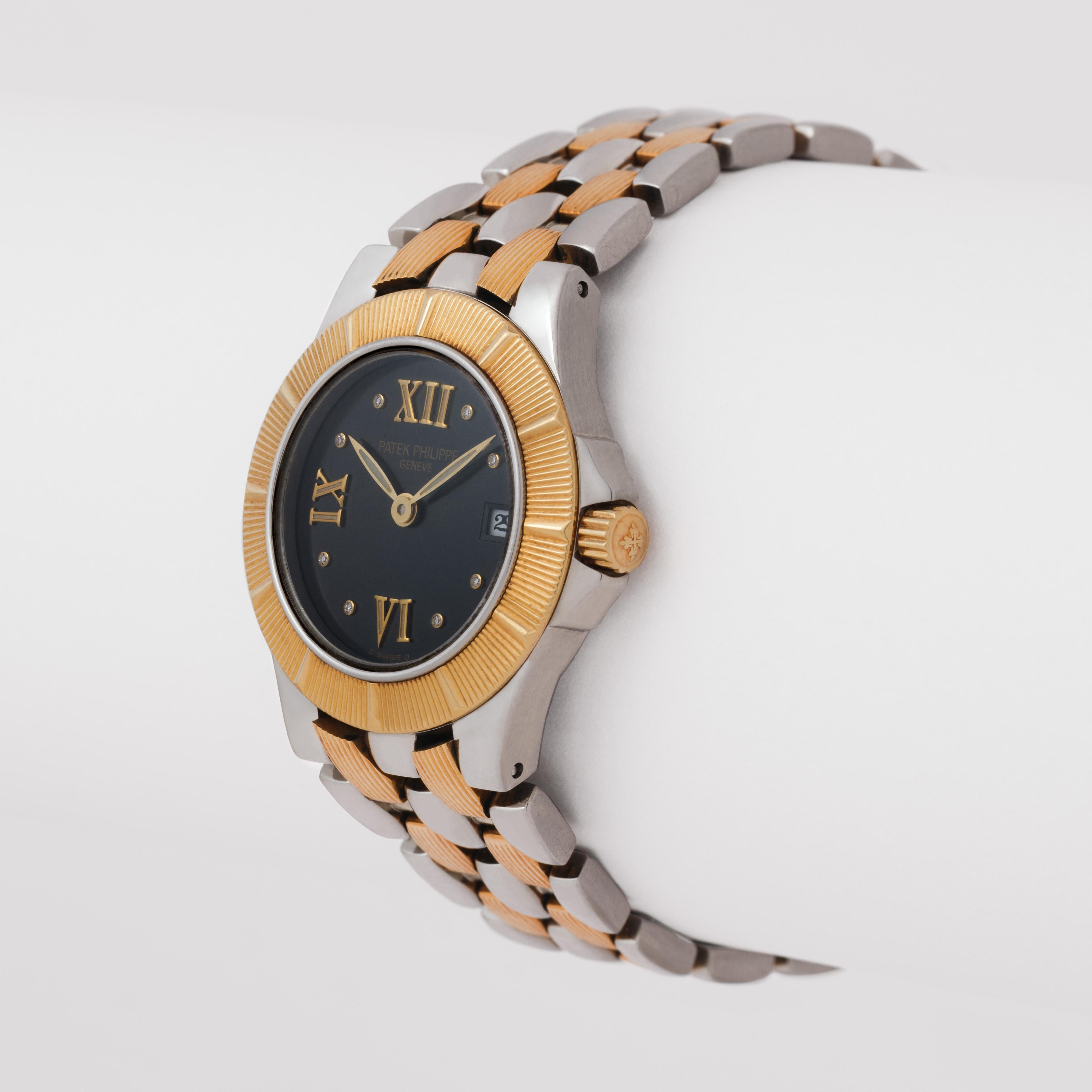 Taglio brillante Patek Philippe Neptune Model 4880/1JA d'epoca in acciaio inossidabile e 18 carati in vendita