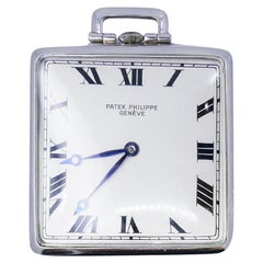 Vintage Patek Philippe Pocket Watch Pendant Platinum Estate Jewelry