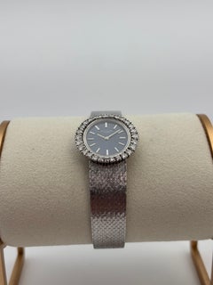 Vintage Patek Philippe Ref. 3396 18k White Gold & Factory Diamond Bezel