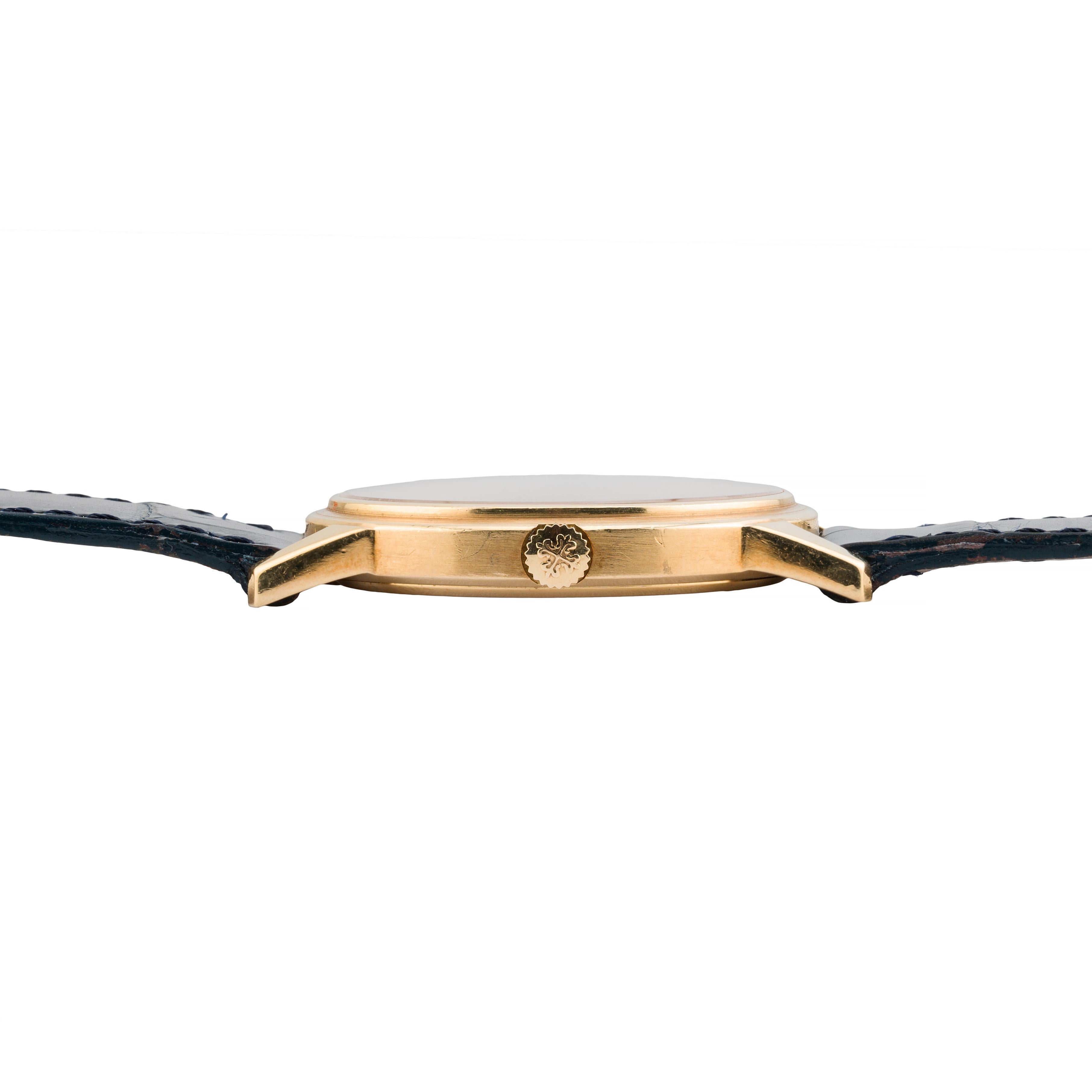 Vintage Patek Philippe Ref 3595 Slim Automatic Wrist Watch with Date in 18K Gold 1