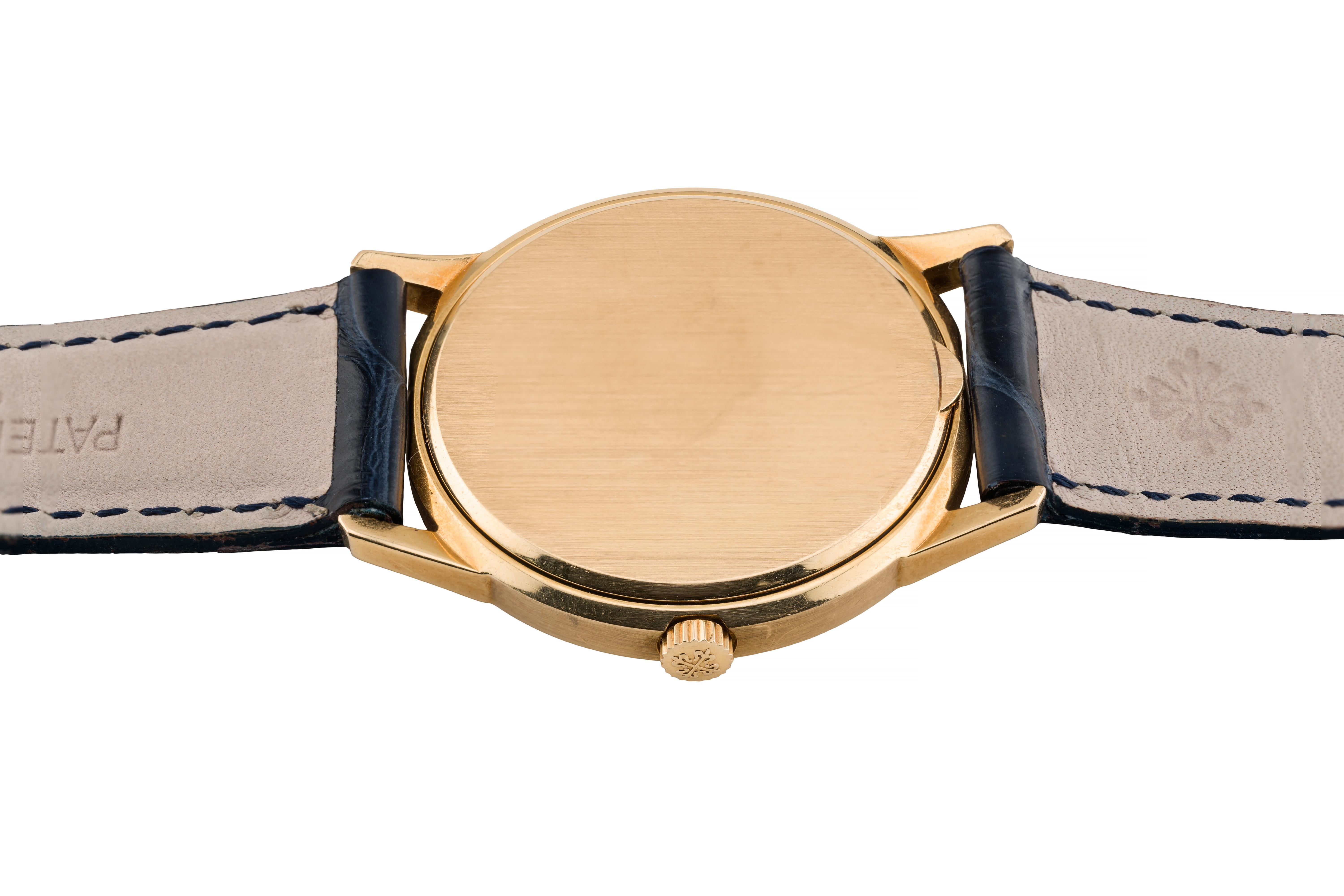 Vintage Patek Philippe Ref 3595 Slim Automatic Wrist Watch with Date in 18K Gold 2