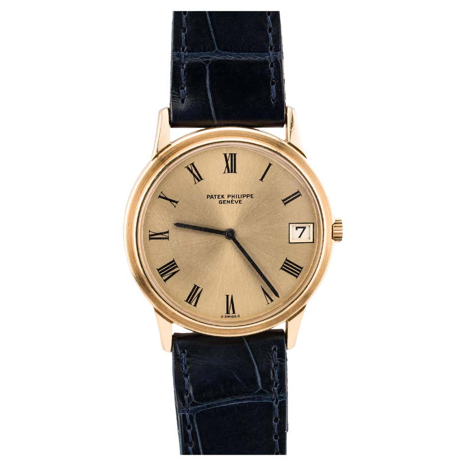 Patek Philippe Ref 2493 Vintage Yellow Gold Wrist Watch For Sale at ...