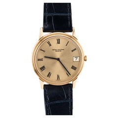 Vintage Patek Philippe Ref 3595 Slim Automatic Wrist Watch with Date in 18K Gold