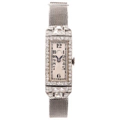 Vintage Patek Philippe Tiffany & Co. Diamond Platinum Ladies Mesh Watch