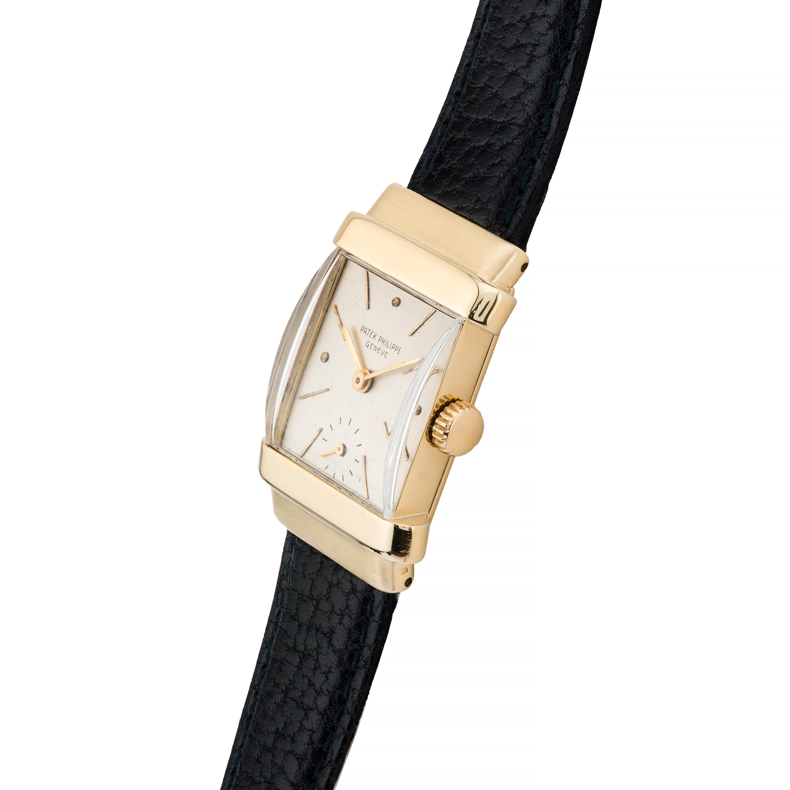 Retro Vintage Patek Philippe Top Hat 18K Gold Mens Ref. 1450 Wrist Watch
